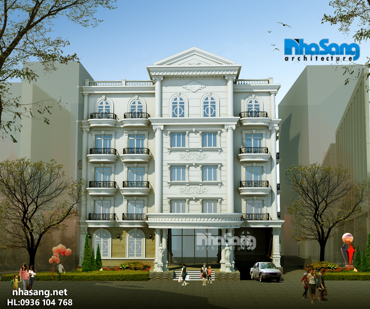 thiết kế khách sạn 5 tầng